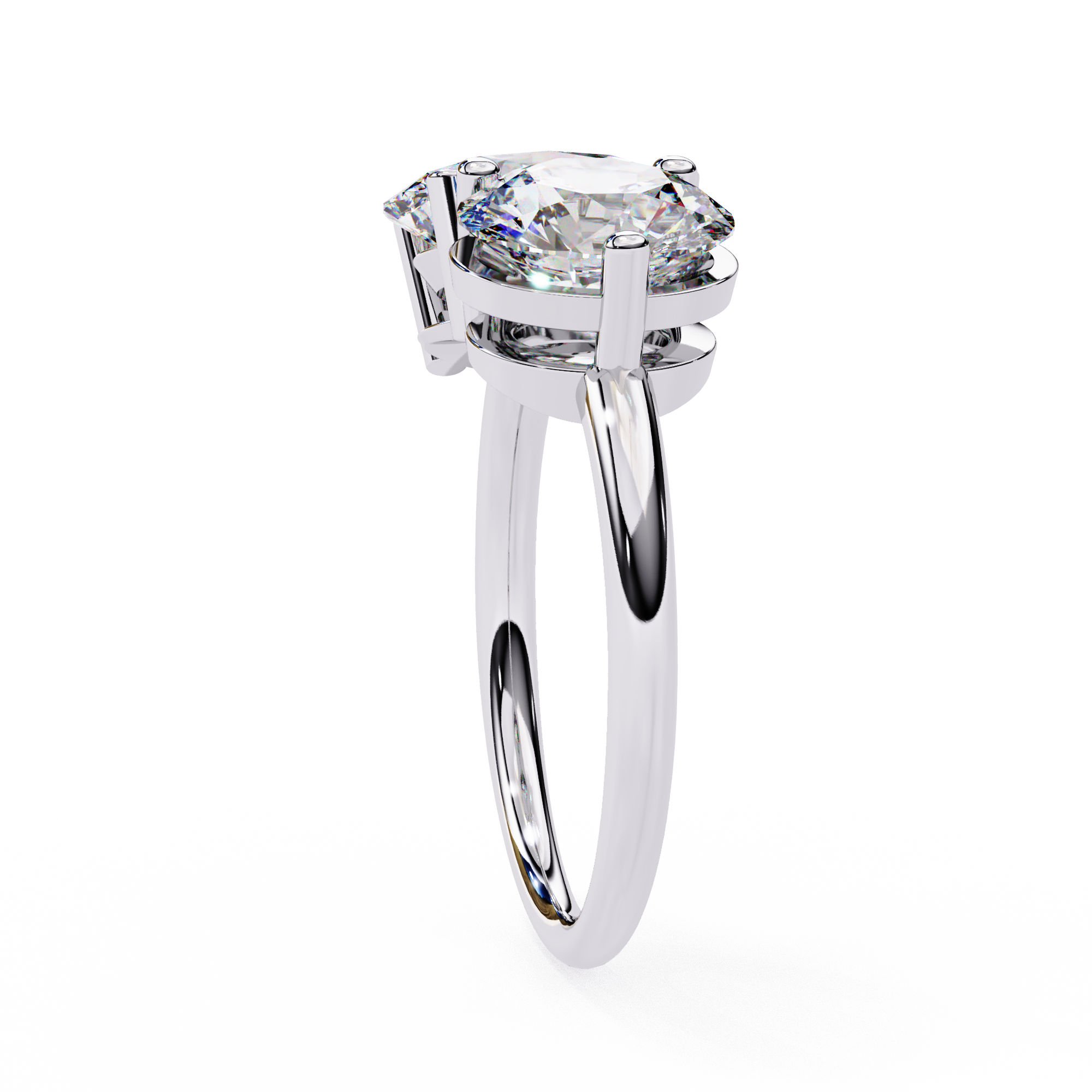 WOKE ™ Toi-et-moi ring 2.70 CARAT VVS-EF Lab Grown Diamond ring in 9K/14K/18k Gold