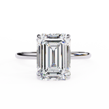 2.5 CT Emerald Cut Lab Grown Diamond Ring in 9K/14K Gold  | WOKE