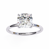 WOKE ™ 1.00 CARAT VVS-EF Cushion Lab Grown Diamond ring in 9K/14K/18k Gold