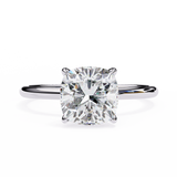 WOKE ™ 1.00 CARAT VVS-EF Cushion Lab Grown Diamond ring in 9K/14K/18k Gold