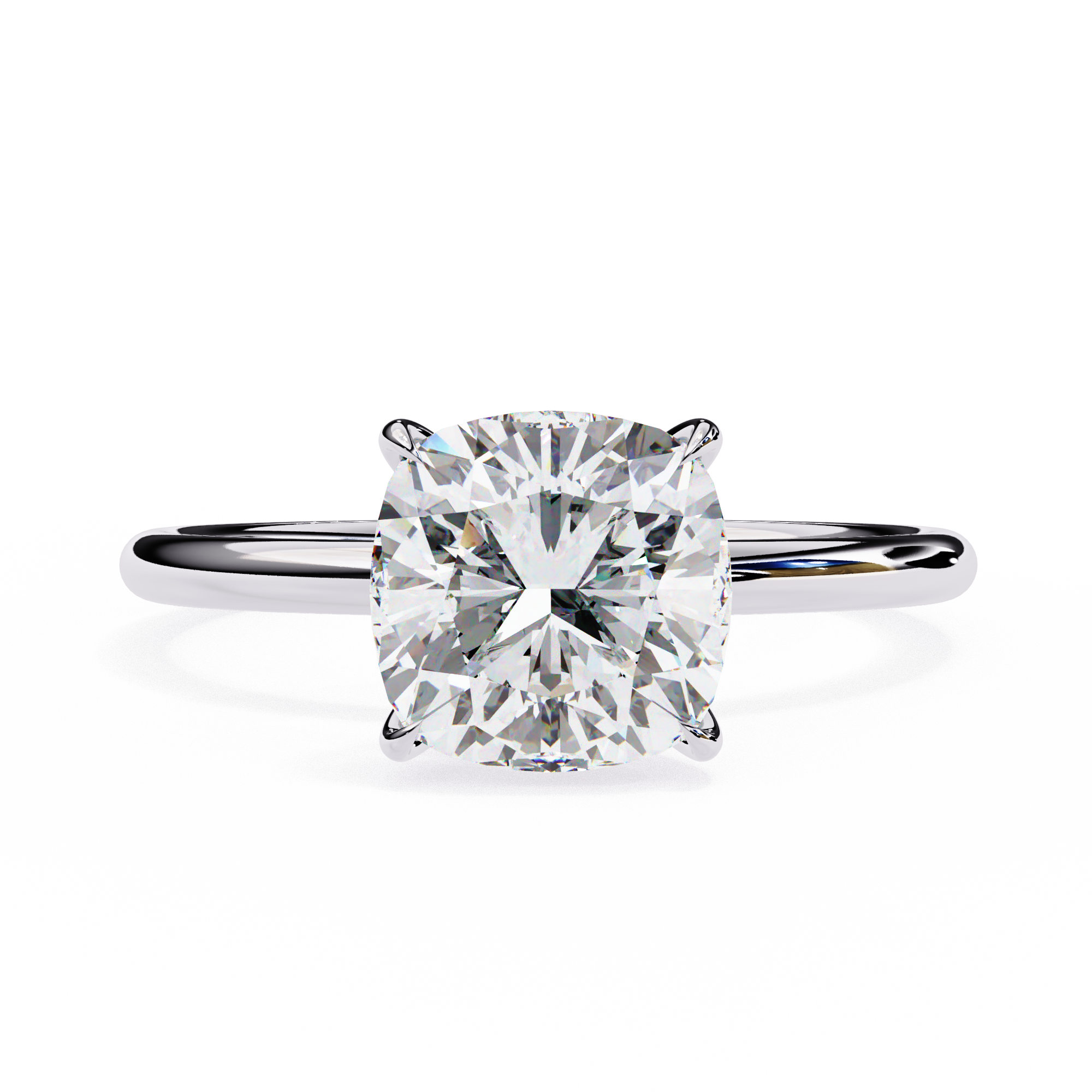 WOKE ™ 1.00 CARAT VVS-EF Cushion Lab Grown Diamond ring in 9K/14K/18k Gold