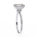 2.5 CT Emerald Cut Lab Grown Diamond Ring in 9K Gold/14K Gold | WOKE