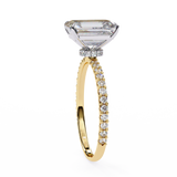 2.5 CT Emerald Cut Lab Grown Diamond Ring in 9K Gold/14K Gold | WOKE