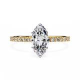 1 CT Marquise Cut lab grown diamond ring in 9K/14K Gold  | WOKE