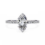 1 CT Marquise Cut lab grown diamond ring in 9K/14K Gold  | WOKE