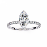 1 CT Marquise Cut lab grown diamond ring in 9K/14K Gold  | WOKE