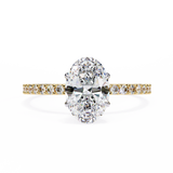 1.2 CT Oval Lab Grown Diamond Ring in 9K/14K Gold | WOKE