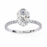 1.2 CT Oval Lab Grown Diamond Ring in 9K/14K Gold | WOKE