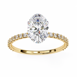 1.2 CT Oval Lab Grown Diamond Ring in 9K/14K Gold | WOKE