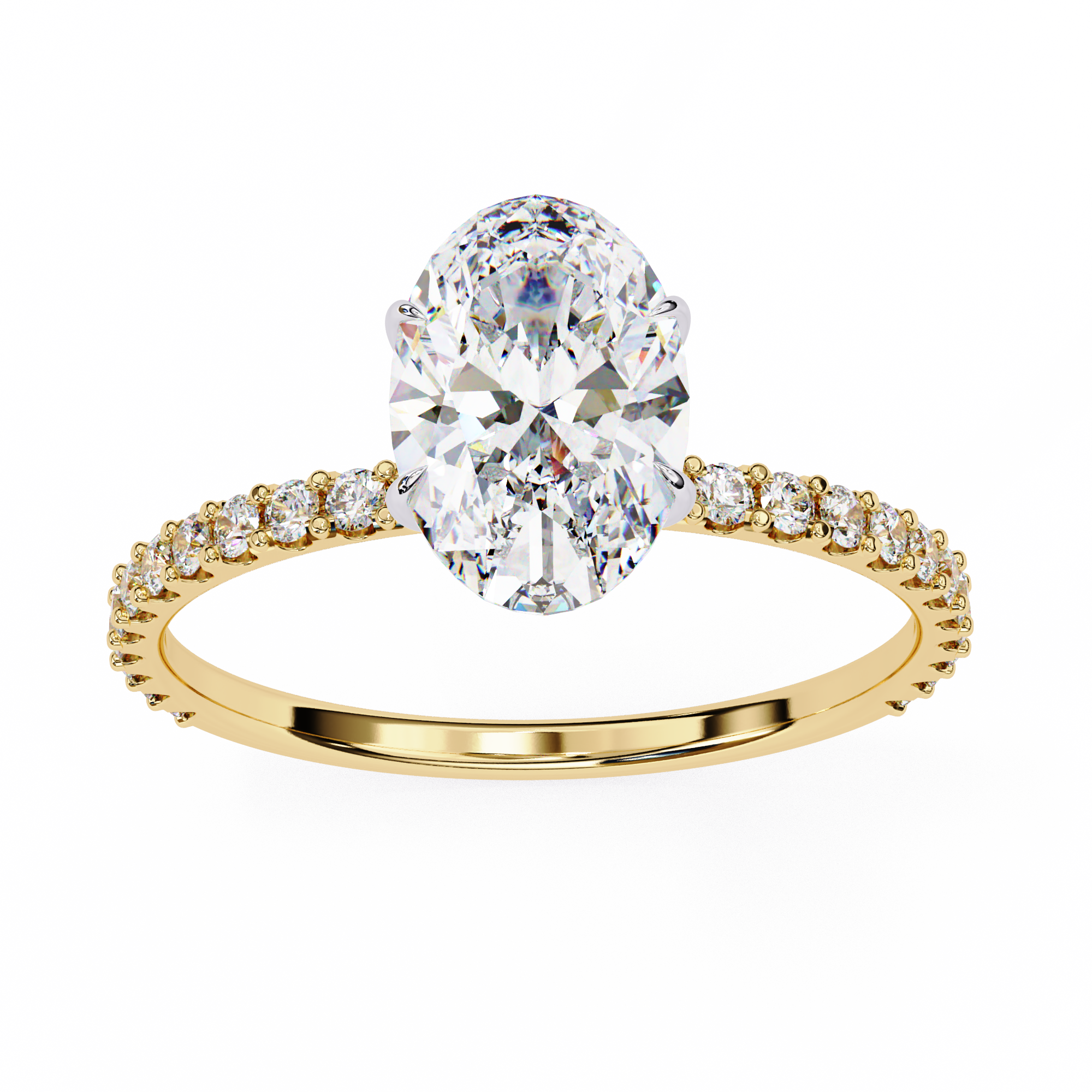 1.2 CT Oval Lab Grown Diamond Ring in 9K/14K Gold | WOKE