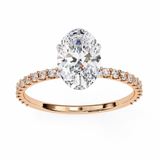 1.2 CT Oval Lab Grown Diamond Ring in 9K/14K Gold | WOKE