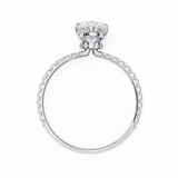 1.2 CT Oval Lab Grown Diamond Ring in 9K/14K Gold | WOKE