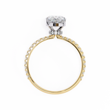 2CT Pear & Round Lab Grown Diamond Ring in 9K/14K Gold  | WOKE