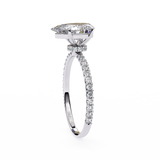2CT Pear & Round Lab Grown Diamond Ring in 9K/14K Gold  | WOKE