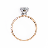 2CT Pear & Round Lab Grown Diamond Ring in 9K/14K Gold  | WOKE