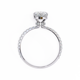 2CT Pear & Round Lab Grown Diamond Ring in 9K/14K Gold  | WOKE