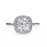 WOKE ™ 1.20 CARAT VVS-EF Cushion cut Lab Grown Diamond ring in 9K/14K/18k Gold