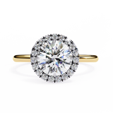 2 CT Round Lab Grown Diamond Ring in 9K/14K Gold | WOKE