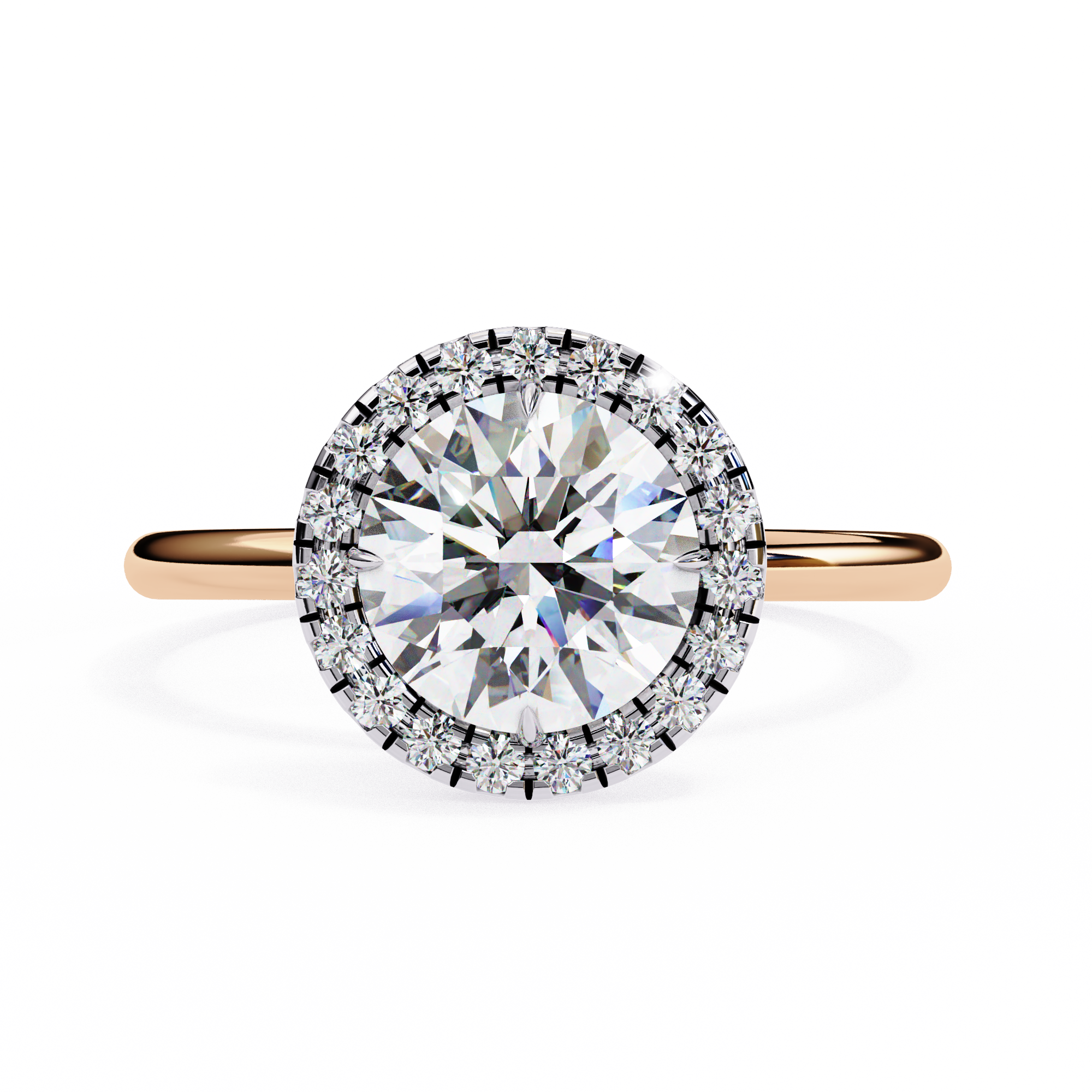 2 CT Round Lab Grown Diamond Ring in 9K/14K Gold | WOKE