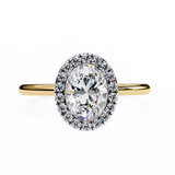 1 CT Oval Lab Grown Diamond Ring in 14K Gold   | WOKE