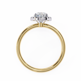 1 CT Oval Lab Grown Diamond Ring in 14K Gold   | WOKE