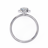1 CT Oval Lab Grown Diamond Ring in 14K Gold   | WOKE