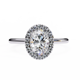 1 CT Oval Lab Grown Diamond Ring in 14K Gold   | WOKE