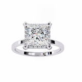 2.3 CT Princess Cut Lab Grown Diamond Ring in 14K Gold