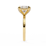 2.3 CT Princess Cut Lab Grown Diamond Ring in 14K Gold