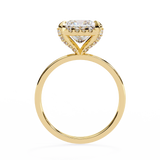 2.3 CT Princess Cut Lab Grown Diamond Ring in 14K Gold