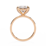 2.3 CT Princess Cut Lab Grown Diamond Ring in 14K Gold