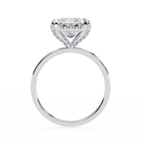 2.3 CT Princess Cut Lab Grown Diamond Ring in 14K Gold