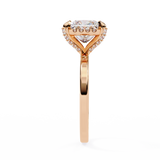 2.3 CT Princess Cut Lab Grown Diamond Ring in 14K Gold