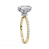 3 CT Princess Cut Lab Grown Diamond Ring in 14K Gold| WOKE