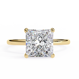 2.5 CT Princess Cut Lab Grown Diamond Ring in 14K Gold | WOKE
