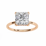 2.5 CT Princess Cut Lab Grown Diamond Ring in 14K Gold | WOKE