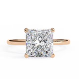 2.5 CT Princess Cut Lab Grown Diamond Ring in 14K Gold | WOKE