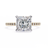 2.5 CT Princess Cut Lab Grown Diamond Ring in 14K Gold | WOKE