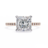 2.5 CT Princess Cut Lab Grown Diamond Ring in 14K Gold | WOKE