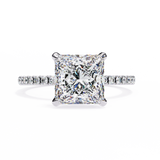 2.5 CT Princess Cut Lab Grown Diamond Ring in 14K Gold | WOKE