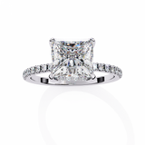 2.5 CT Princess Cut Lab Grown Diamond Ring in 14K Gold | WOKE