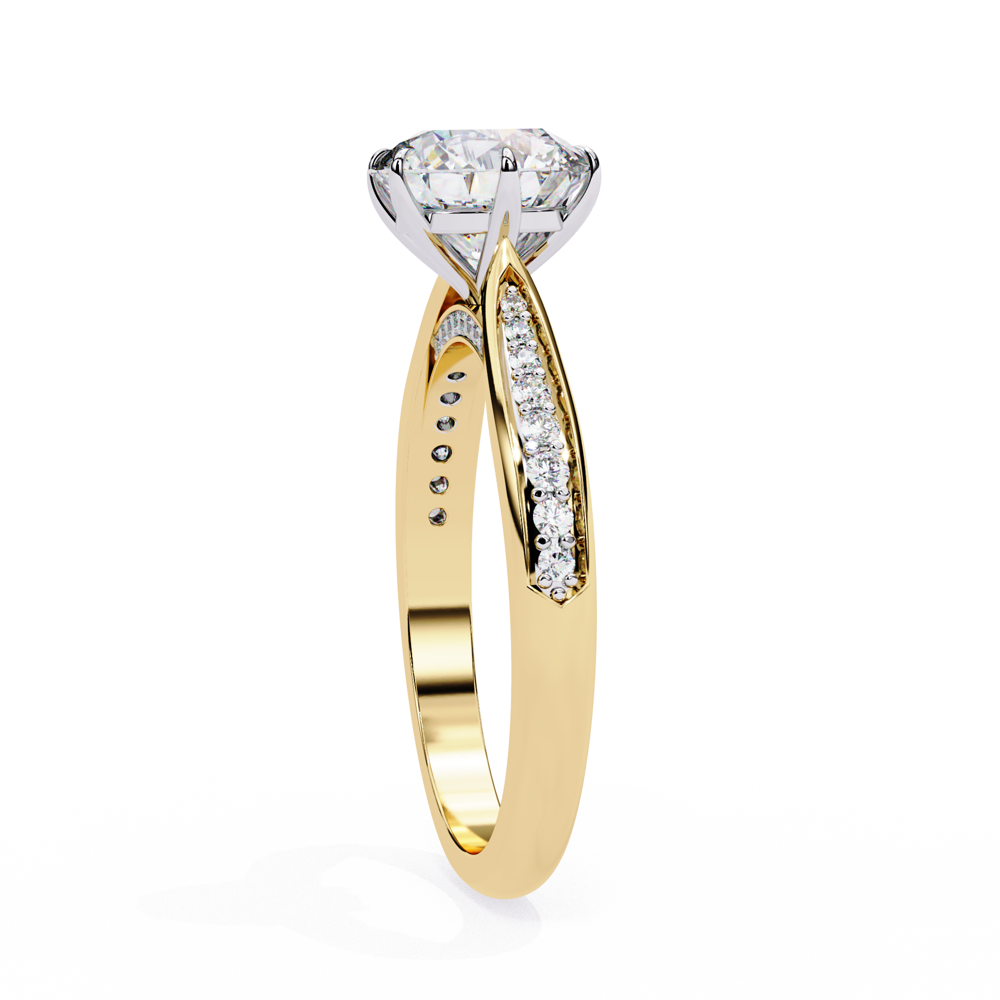 WOKE ™ 1.30 CARAT VVS-EF Round cut Lab Grown Diamond ring in 9K/14K/18k Gold