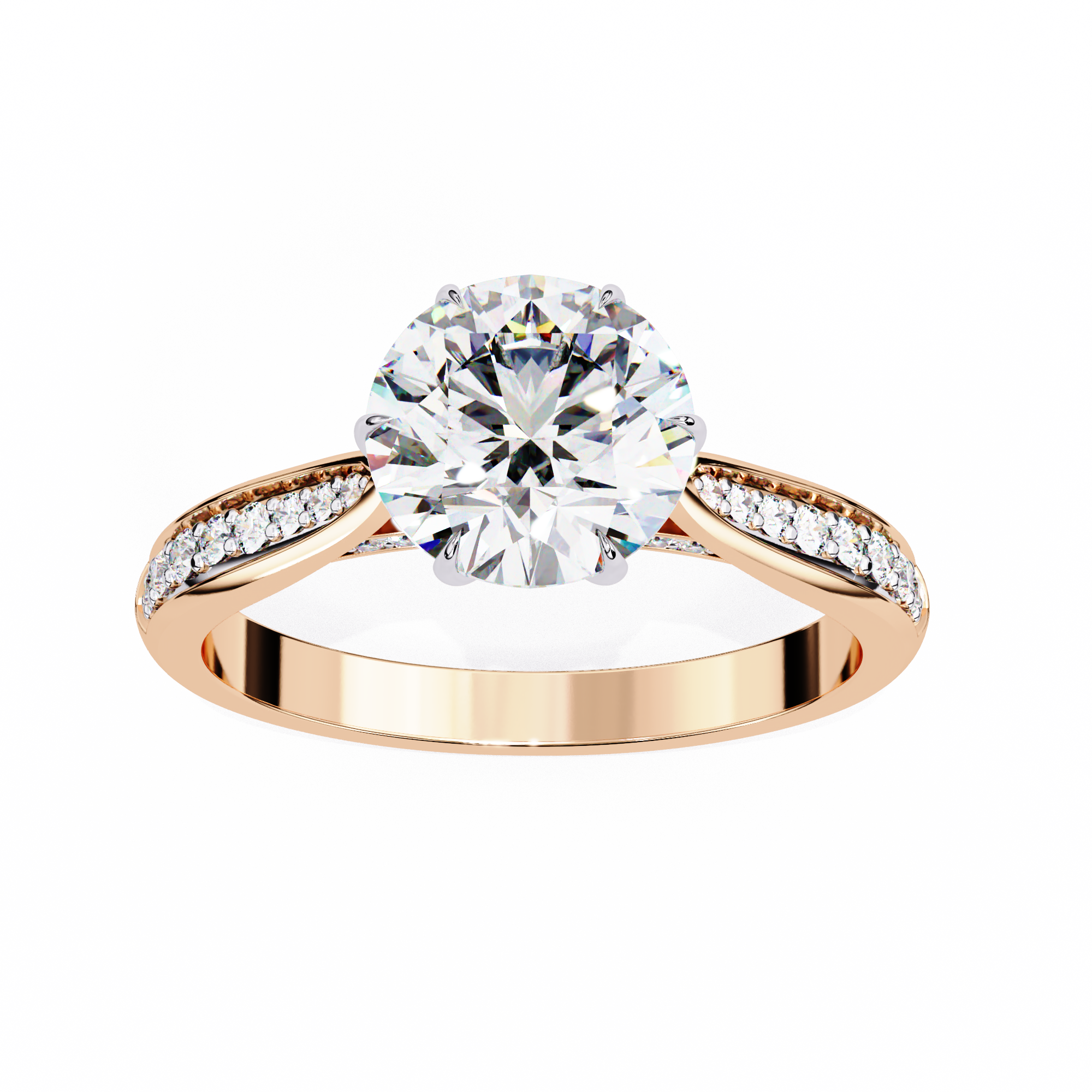 WOKE ™ 1.30 CARAT VVS-EF Round cut Lab Grown Diamond ring in 9K/14K/18k Gold