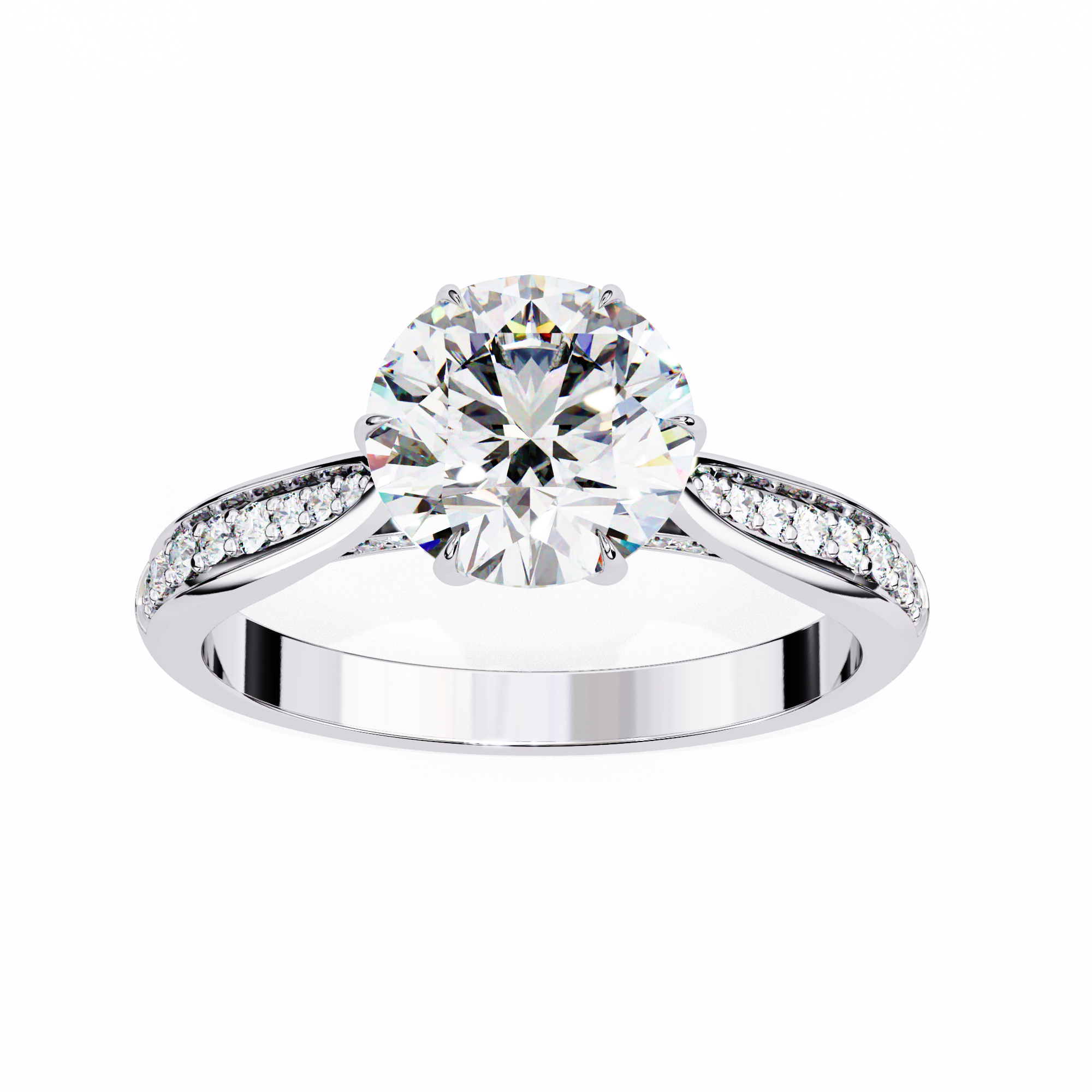 WOKE ™ 1.30 CARAT VVS-EF Round cut Lab Grown Diamond ring in 9K/14K/18k Gold