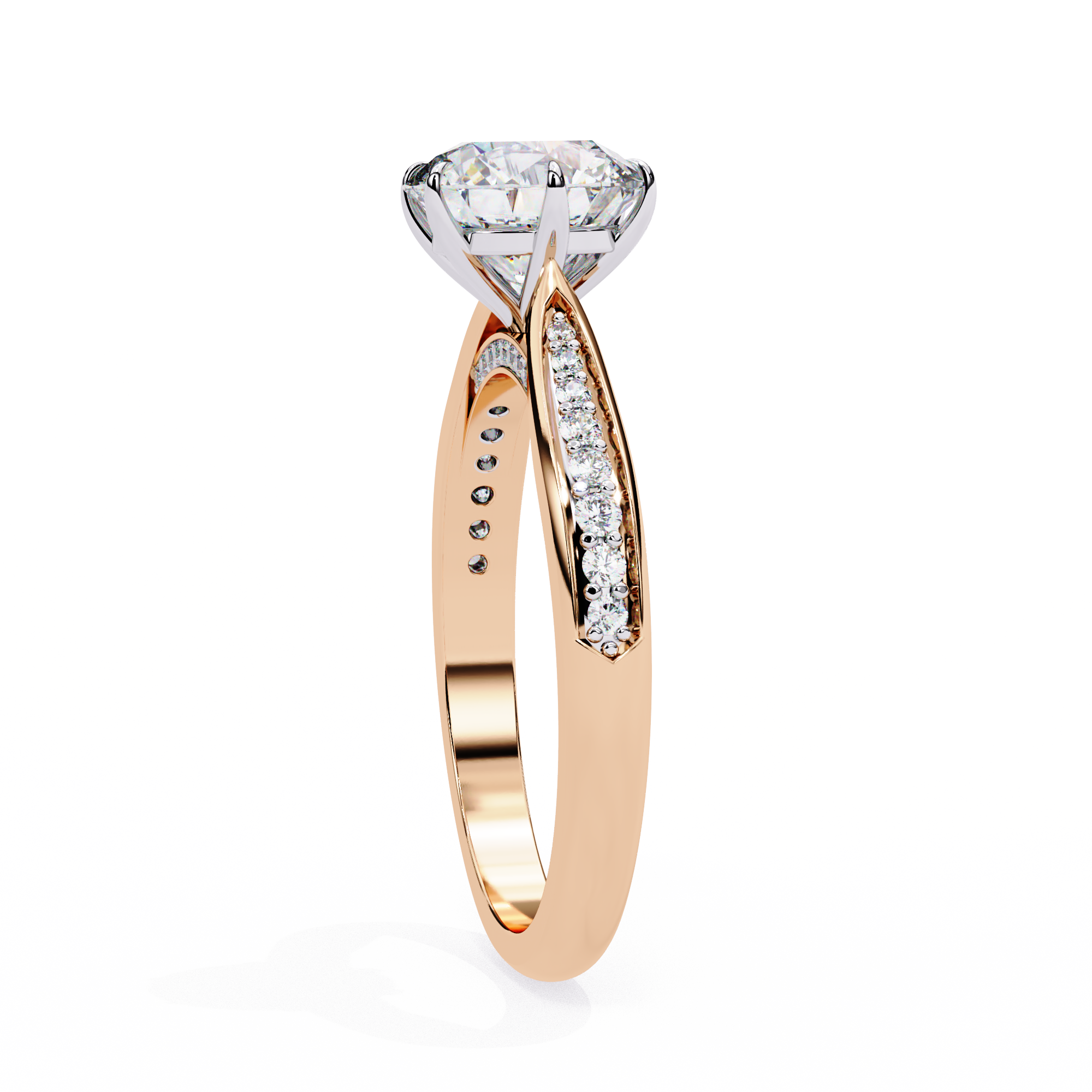 WOKE ™ 1.30 CARAT VVS-EF Round cut Lab Grown Diamond ring in 9K/14K/18k Gold