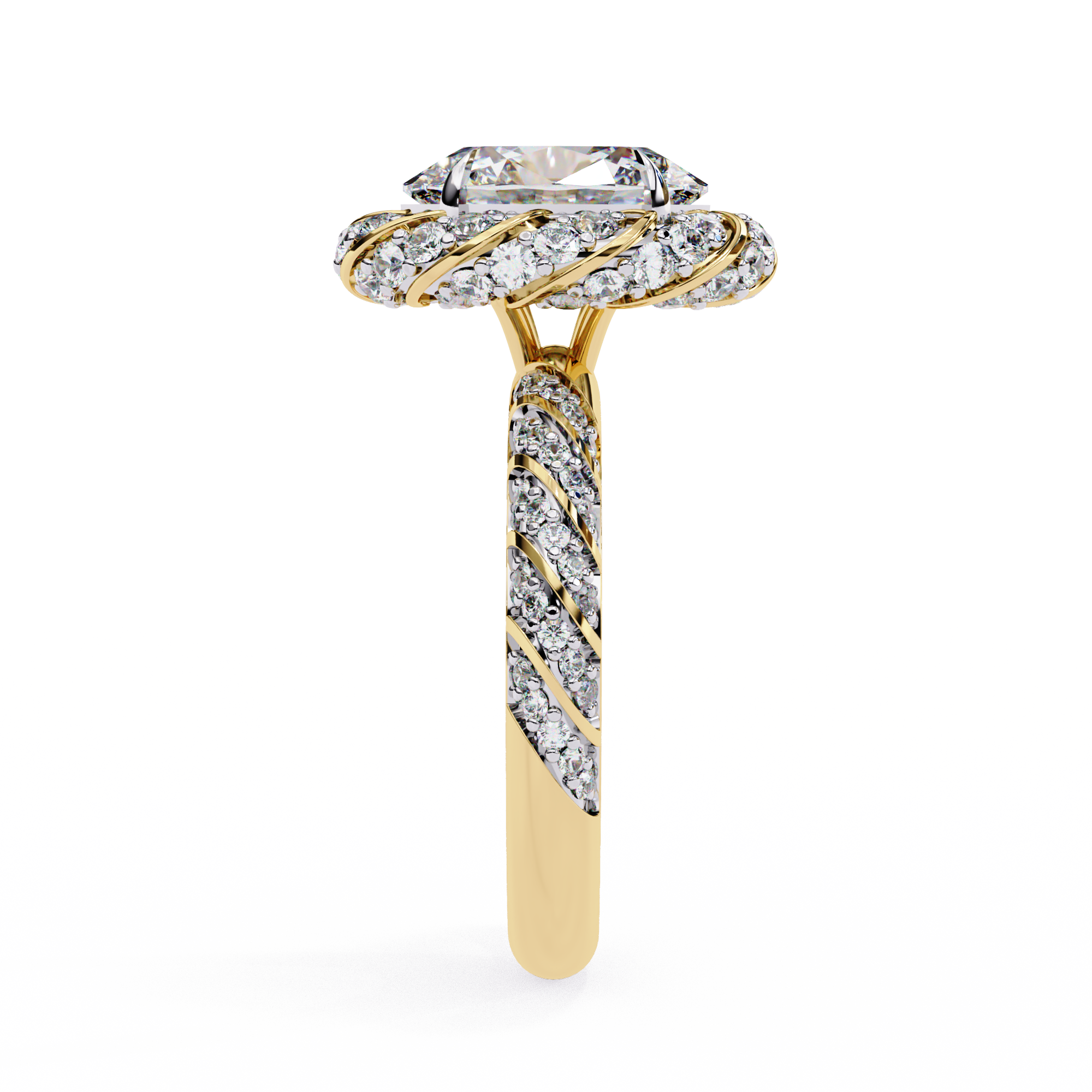 WOKE ™ 1.85 CARAT VVS-EF Oval cut Lab Grown Diamond ring in 9K/14K/18k Gold