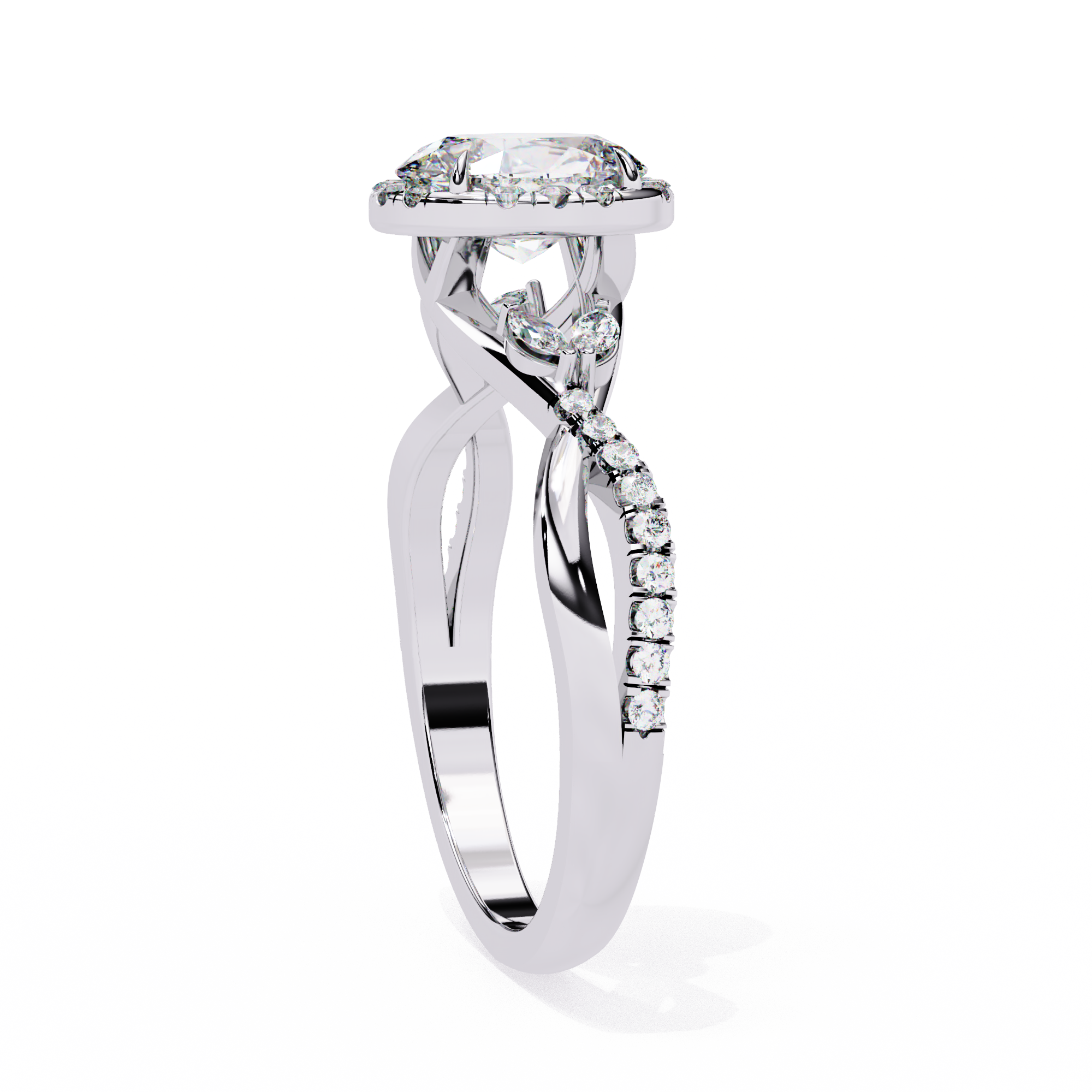 WOKE ™ 1.90 CARAT VVS-EF Oval cut Lab Grown Diamond ring in 9K/14K/18k Gold