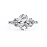 WOKE ™ 2.70 CARAT VVS-EF Oval cut Lab Grown Diamond ring in 9K/14K/18k Gold