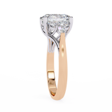 WOKE ™ 2.70 CARAT VVS-EF Oval cut Lab Grown Diamond ring in 9K/14K/18k Gold