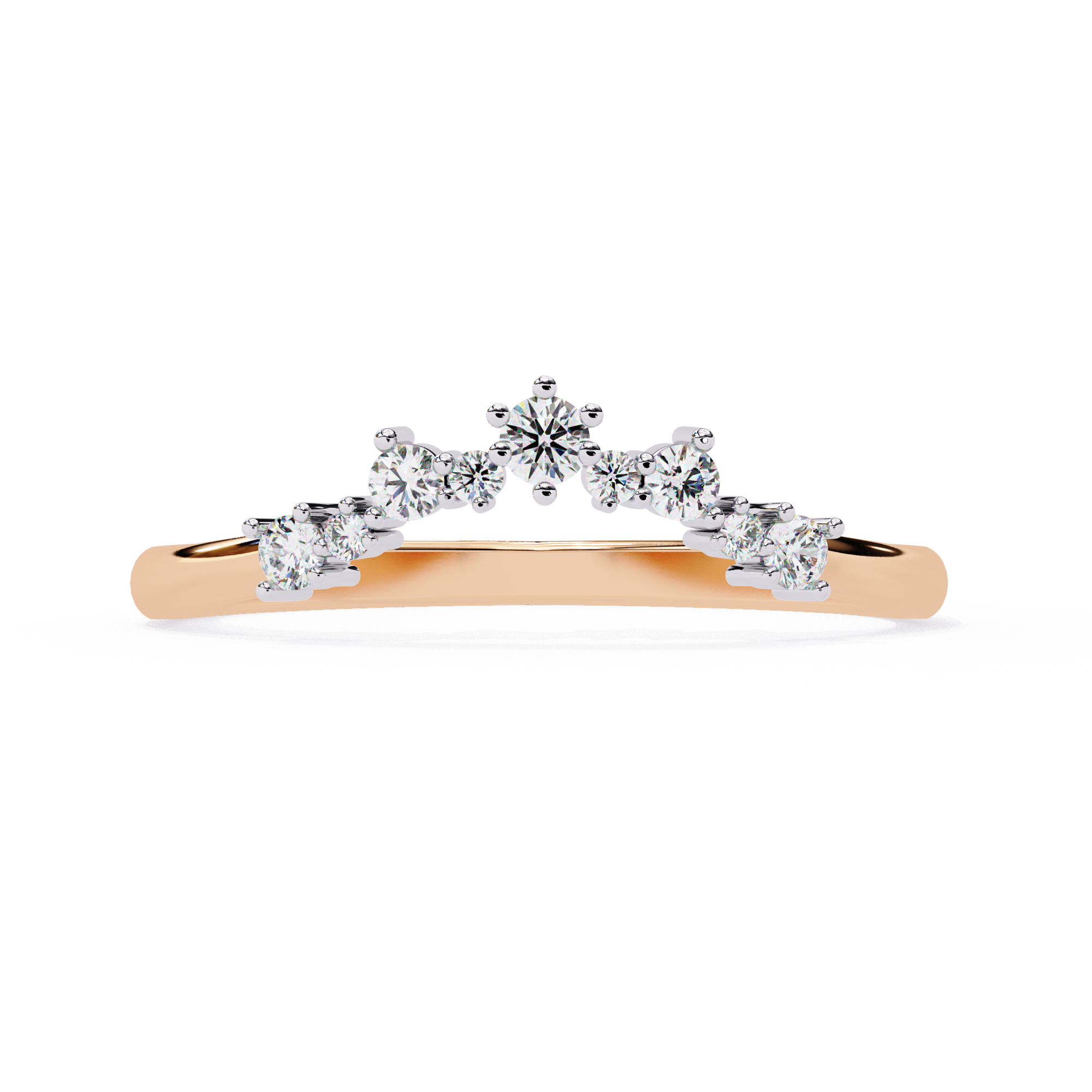 WOKE™ .75 carat round cut Lab grown diamond V-band in 14k gold